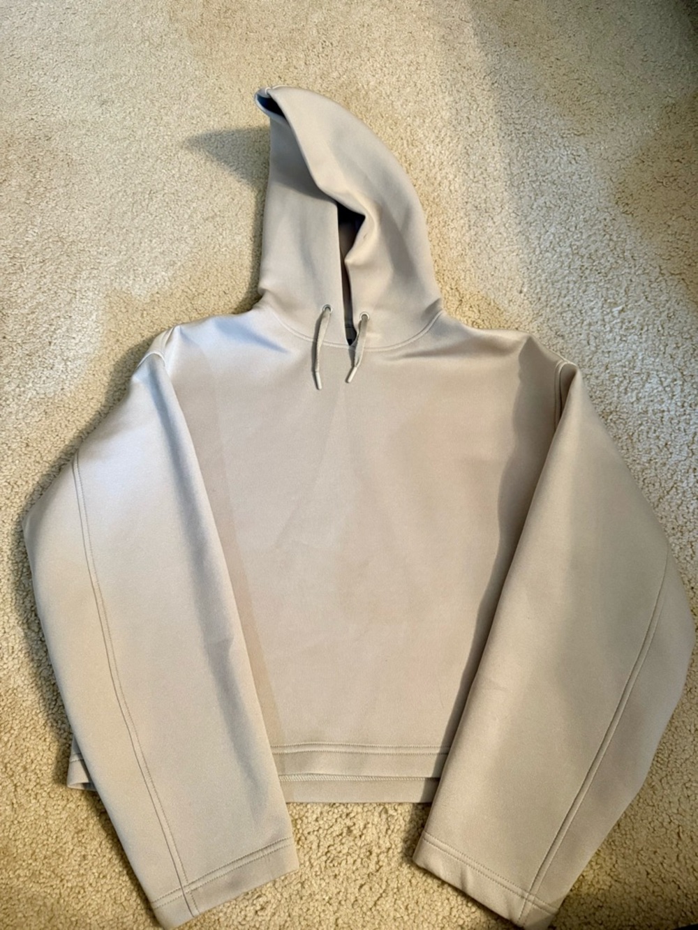 Uniqlo Beige Cropped Hoodie